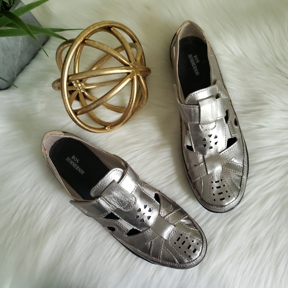Ros Hommerson Candid Silver loafers flats Comfy Size 9 - Picture 6 of 16